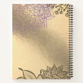 マンダラエレガントオン金ゴールドスケッチノートブック ノートブック (裏面)