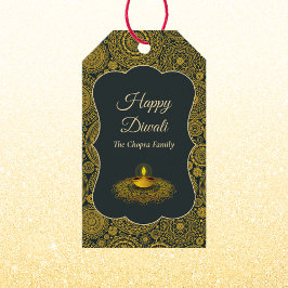 マンダラエレガントディヤスヒンドゥーカスタム金ゴールドディワリ ギフトタグ