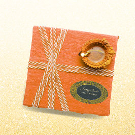 マンダラエレガントディヤスヒンドゥーカスタム金ゴールドディワリ 楕円形シール