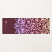 マンダラエレガントピンクプラパーソナライズされたム（片面） ヨガマット (正面(横))