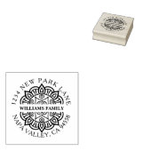 マンダラエレガントファミリー差出人住所ゴムスタンプ ラバースタンプ (押印)