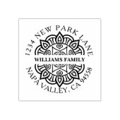 マンダラエレガントファミリー差出人住所ゴムスタンプ ラバースタンプ (インプリント)