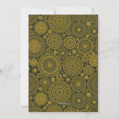 マンダラエレガントフォトグリーン金ゴールドディワリ シーズンカード (裏面)