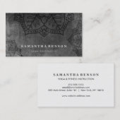 マンダラエレガントフラワーロゴヨガインストラクター 名刺 (正面/裏面)