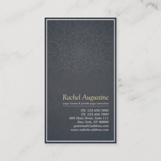 マンダラエレガントフローラヨガメディテーションインストラクター 名刺 (裏面)