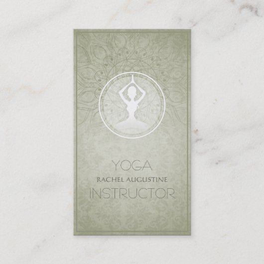 マンダラエレガントフローラヨガメディテーションインストラクター 名刺 (正面)