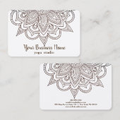 マンダラエレガントホワイトシッククラシーヨガインストラクター 名刺 (正面/裏面)