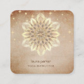 マンダラエレガントマッサージセラピーロータスヨガ先生 スクエア名刺 (正面)