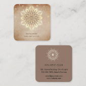 マンダラエレガントマッサージセラピーロータスヨガ先生 スクエア名刺 (正面/裏面)