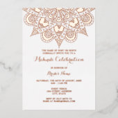 マンダラエレガントメンディ実在バラ金ゴールド 箔招待状 (正面)