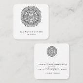 マンダラエレガントロゴヨガの宇宙のシンボル スクエア名刺 (正面/裏面)