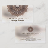 マンダラエレガントロータスフラワーマッサージセラピスト 名刺 (正面/裏面)