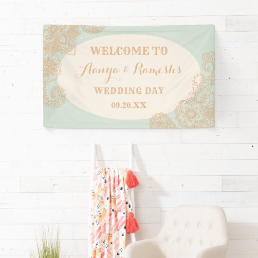 マンダラエレガント点々のあるサークルメンディ結婚ズ 横断幕 (インサイチュ)