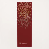 マンダラエレガント金ゴールドグパーソナライズされたレイ（片面） ヨガマット (正面)