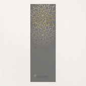 マンダラエレガント金ゴールドグパーソナライズされたレイ（片面） ヨガマット (正面)