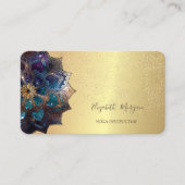 マンダラエレガント金ゴールド紙吹雪ヨガ 名刺 (正面)