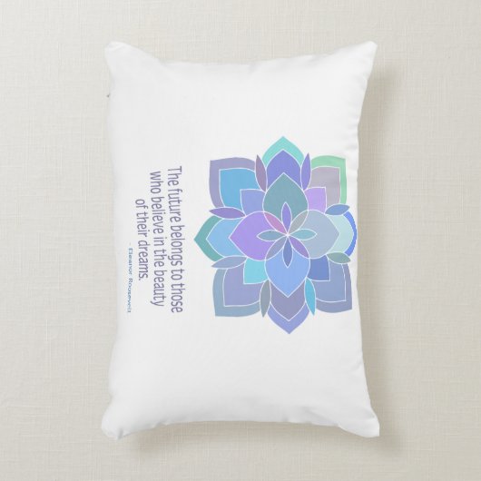 マンダラエレノールルーズベルト美しい引用文 アクセントクッション (正面(垂直))