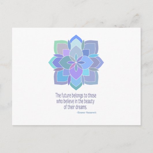 マンダラエレノールルーズベルト美しい引用文 ポストカード (正面)