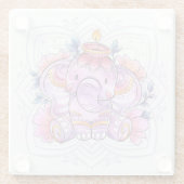 マンダラエレファント/ガネシュ ガラスコースター (裏面)