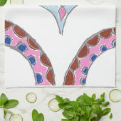 マンダラオイルペインティングアートプリント キッチンタオル (折り畳み)