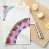 マンダラオイルペインティングアートプリント キッチンタオル (四つ折り)