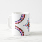 マンダラオイルペインティングアートプリント コーヒーマグカップ (正面左)
