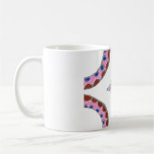 マンダラオイルペインティングアートプリント コーヒーマグカップ (左)