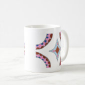 マンダラオイルペインティングアートプリント コーヒーマグカップ (正面右)