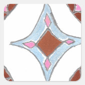 マンダラオイルペインティングアートプリント スクエアシール (正面)