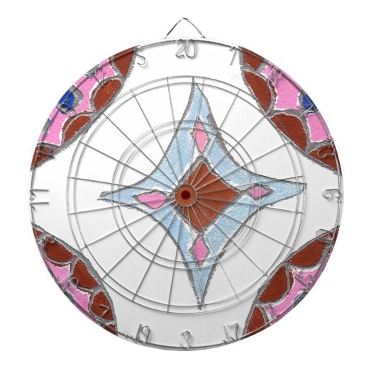マンダラオイルペインティングアートプリント ダーツボード (正面)