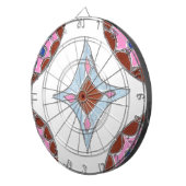 マンダラオイルペインティングアートプリント ダーツボード (正面右)