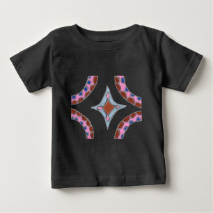 マンダラオイルペインティングアートプリント ベビーTシャツ