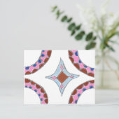 マンダラオイルペインティングアートプリント ポストカード (スタンド正面)