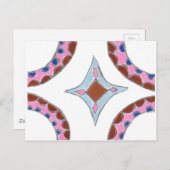 マンダラオイルペインティングアートプリント ポストカード (正面/裏面)