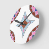 マンダラオイルペインティングアートプリント ラウンド壁時計 (傾斜)