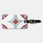 マンダラオイルペインティングアートプリント ラゲッジタグ (正面横)