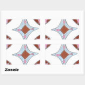 マンダラオイルペインティングアートプリント 長方形シール (シート)