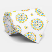 マンダラオレンジイエローブルーアロエースプライド国旗 ネクタイ (ロール)