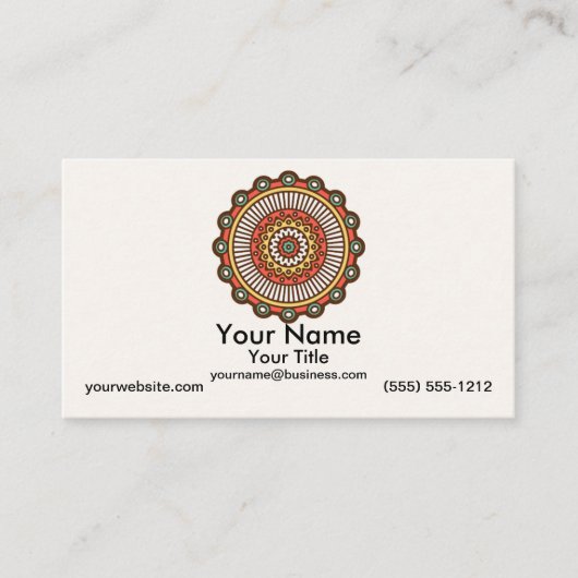 マンダラオンクリーム 名刺 (正面)