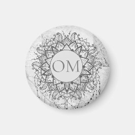 マンダラオンシルバーマーブル マグネット