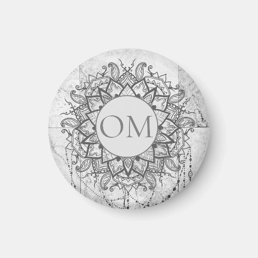 マンダラオンシルバーマーブル マグネット (正面)