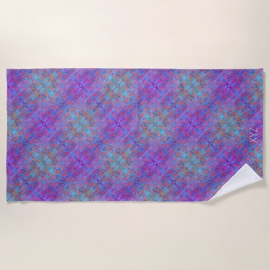 マンダラオンリピートビーチタオル ビーチタオル (正面)