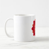 マンダラカラフルエナジーホイールフラワー調和赤 コーヒーマグカップ (左)