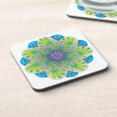 マンダラカラフルエナジーホイールフラワー調和 コースター (左側)