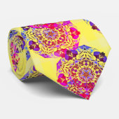 マンダラカラフルグラフィックプリント ネクタイ (ロール)