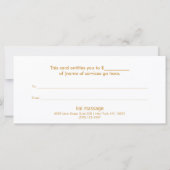 マンダラカラフルサロンスパ贈与証書 (裏面)