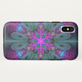 マンダラカラフルスピリチュアルフラクタルアートとピンク Case-Mate iPhoneケース (裏面(横))