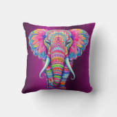 マンダラカラフルゾウ クッション (裏面)