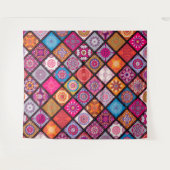 マンダラカラフルパターン タペストリー (正面(横))