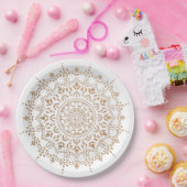 マンダラカラフルフラワーデザイン ペーパープレート (パーティー)